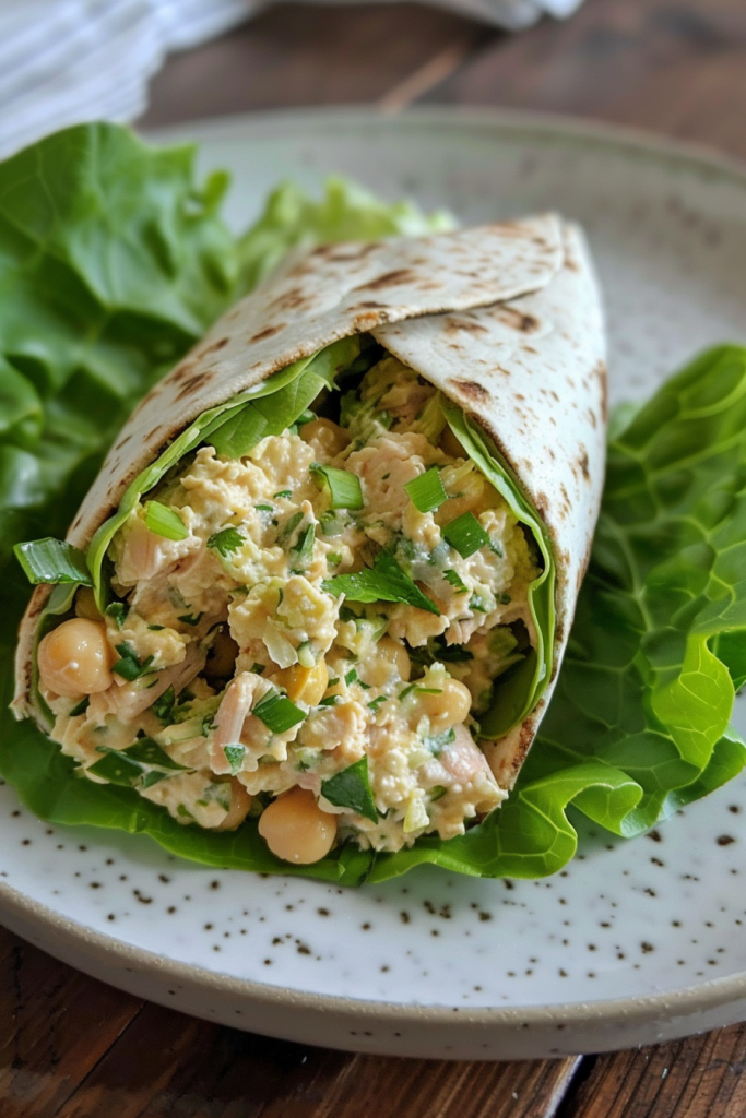 Tuna and Chickpea Salad Wrap