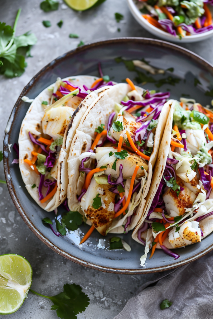 Fish Tacos with Slaw