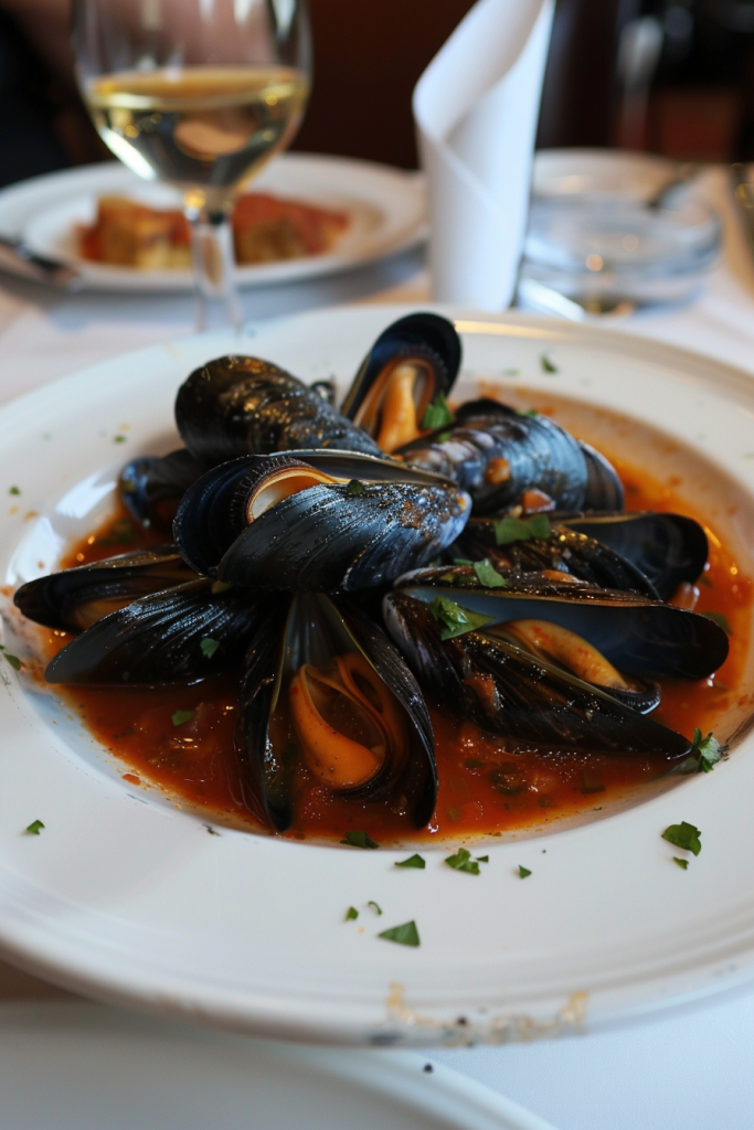 Mussels in Tomato Wine Broth