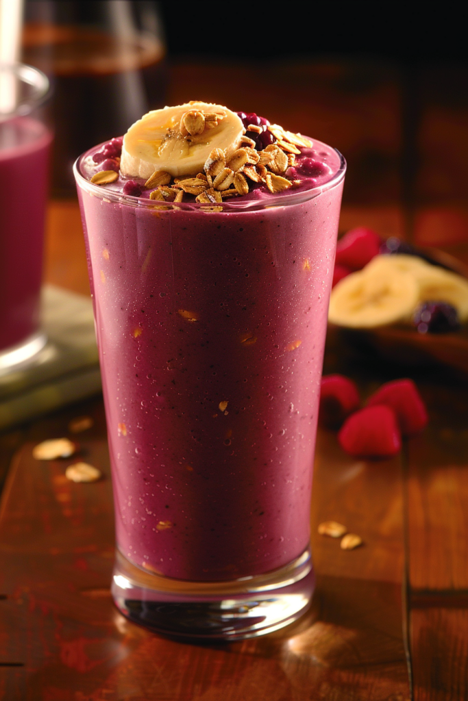 Oatmeal Berry Breakfast Smoothie