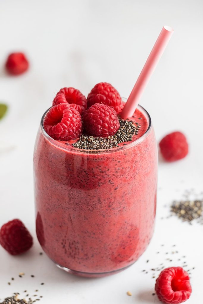 Raspberry Chia Energy Smoothie