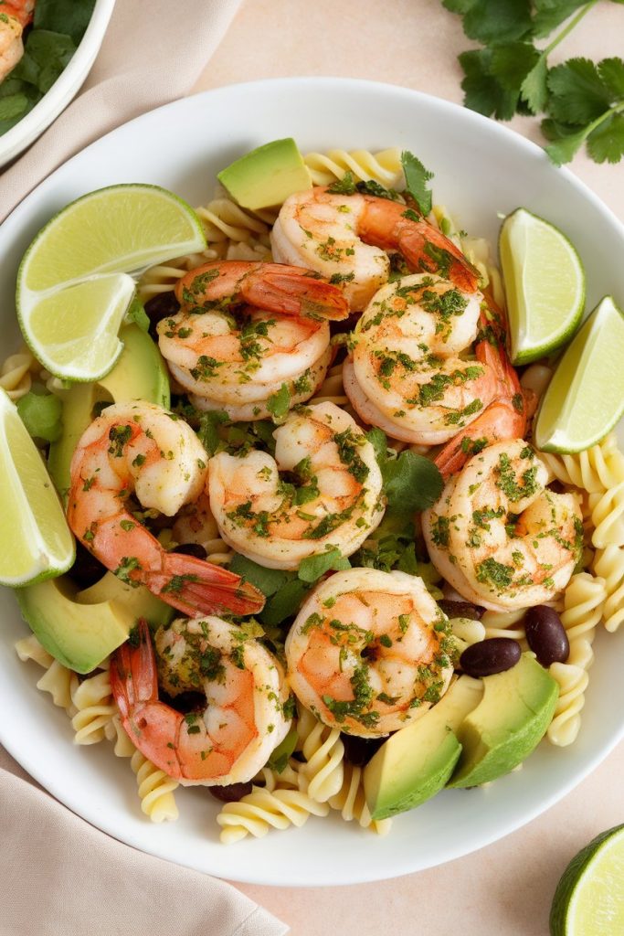 Cilantro Lime Shrimp Pasta Salad