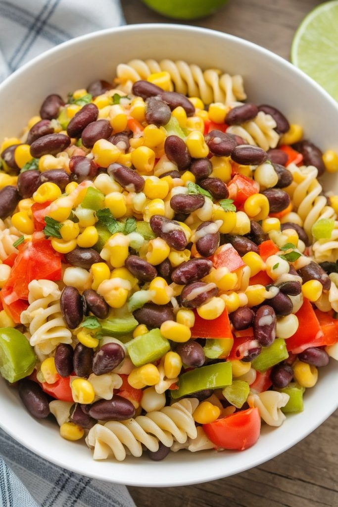 Southwest Black Bean Fiesta Pasta Salad