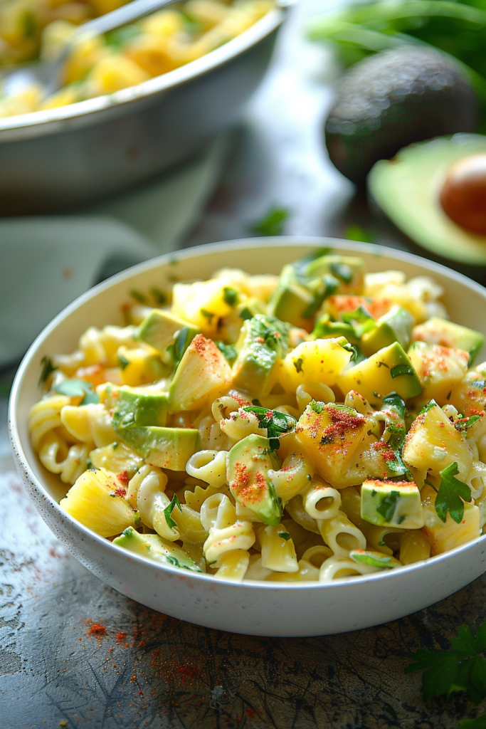 Pineapple and Avocado Duo Pasta Salad