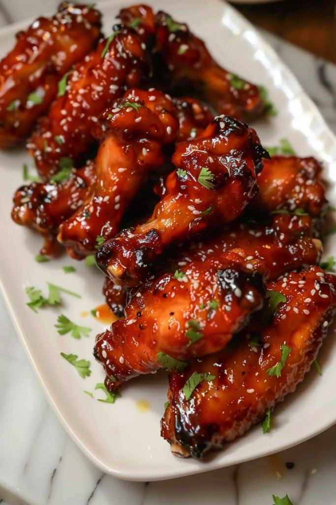 Spicy Garlic Glazed Wings