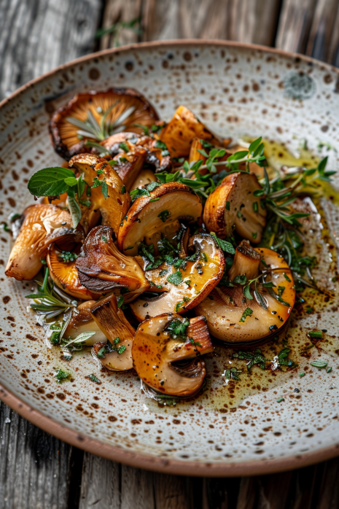 Olive-Oil Tossed Mushrooms