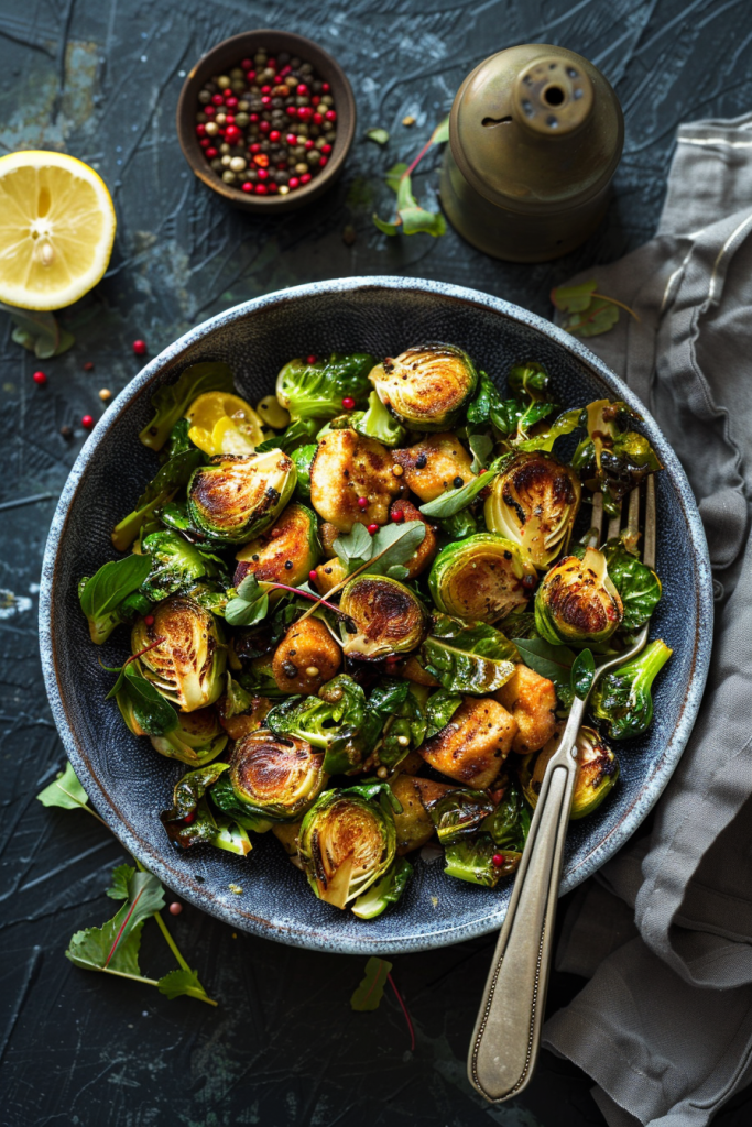 Lemon-Garlic Brussels Sprouts