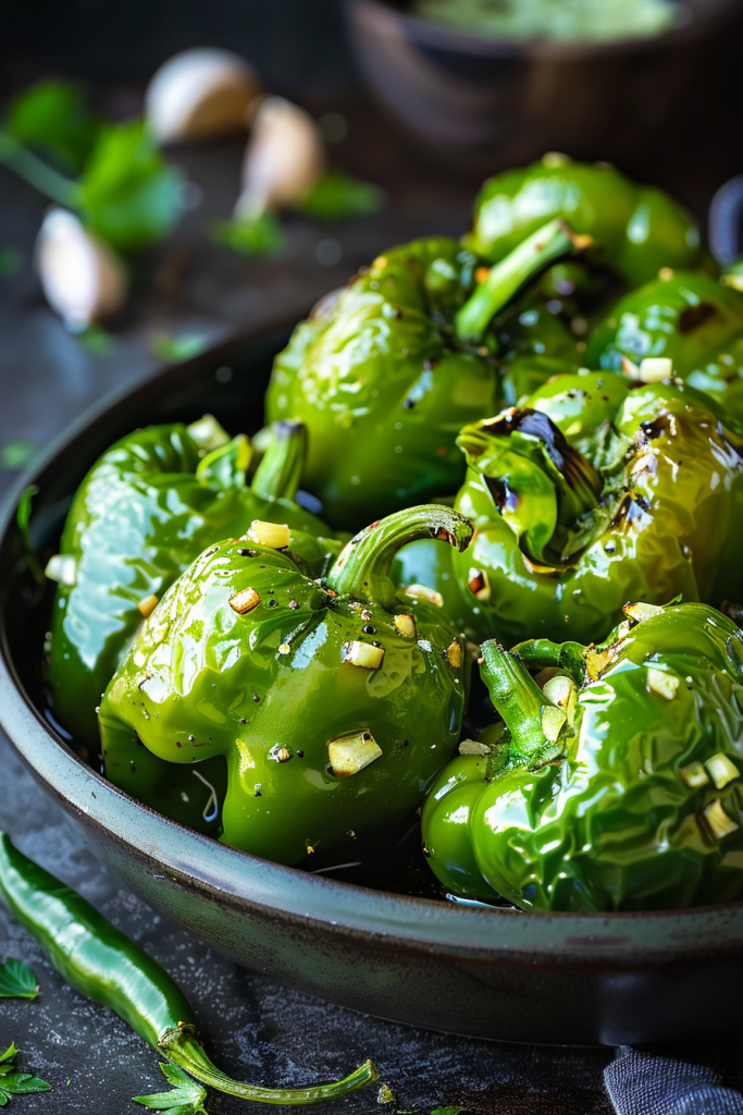 Garlic Balsamic Green Peppers