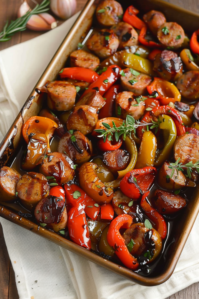 Balsamic Glazed Sausage and Peppers