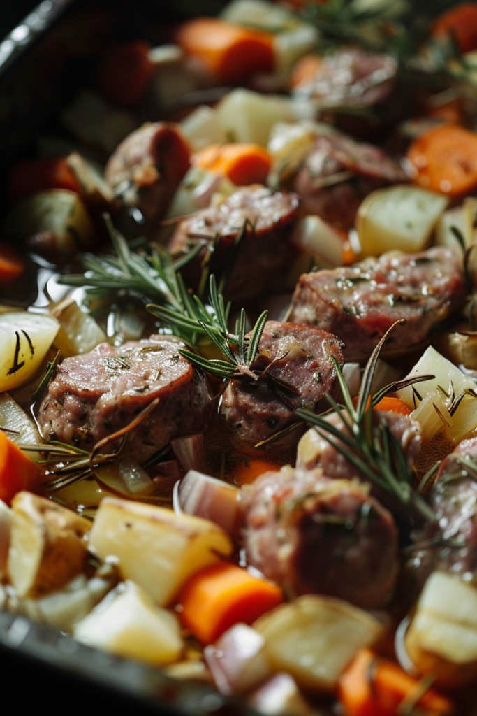 Rosemary Sausage and Root Veggies