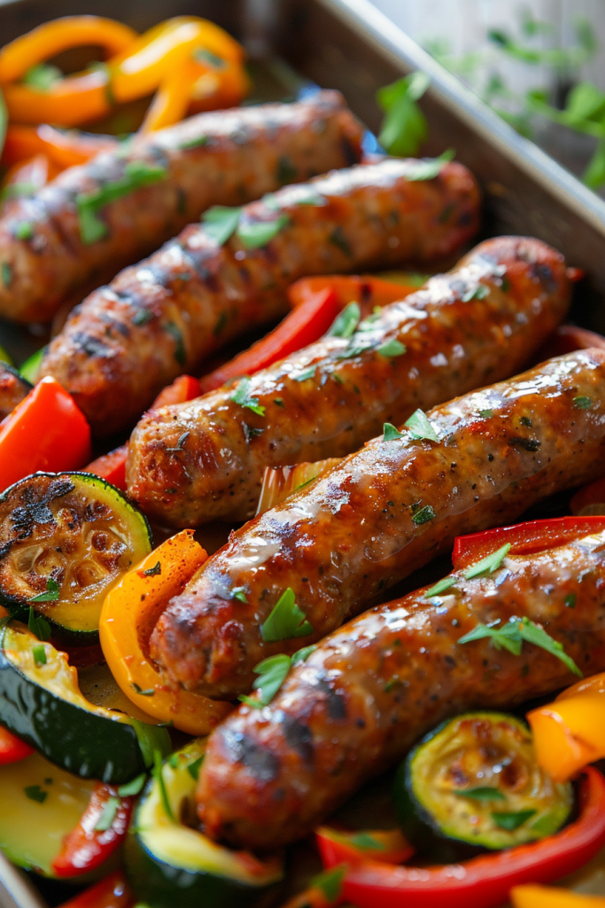 Harissa-Spiced Vegan Sausage and Veggies