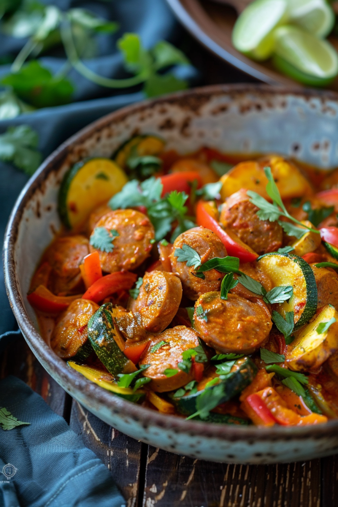 Thai Red Curry Sausage and Veg