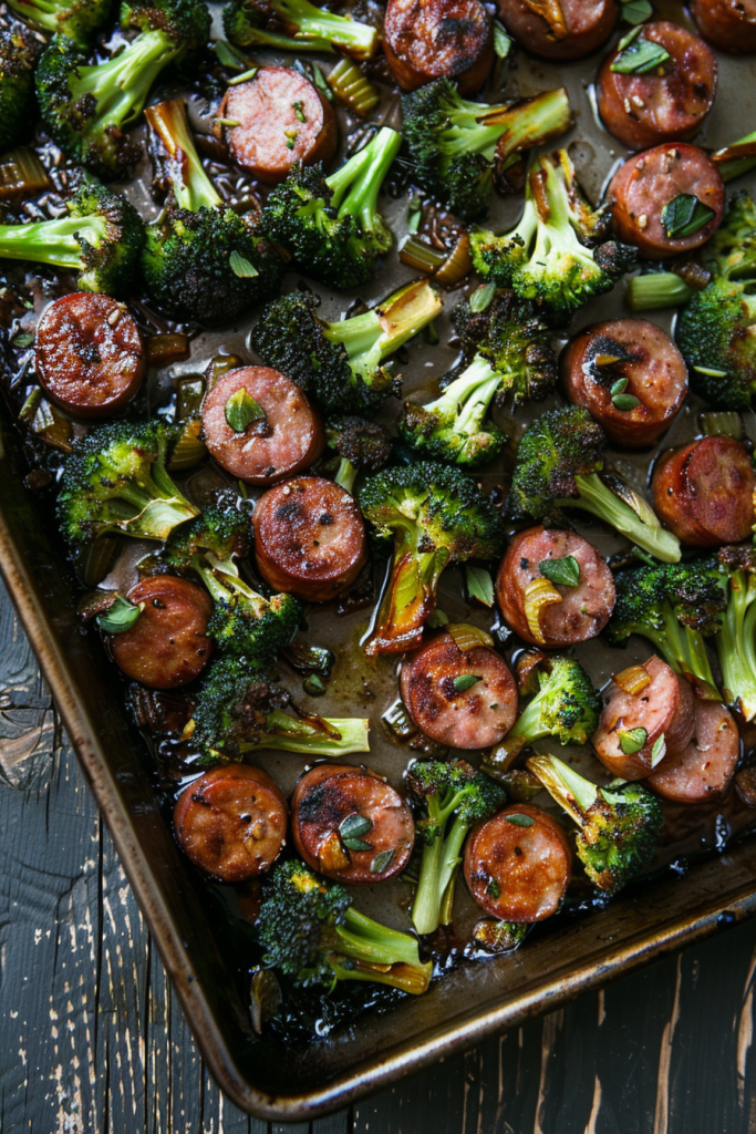 Miso-Glazed Sausage and Broccoli