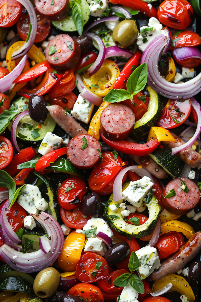 Greek-Style Sausage and Veggies
