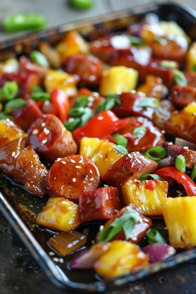 Pineapple-Teriyaki Veg and Sausage