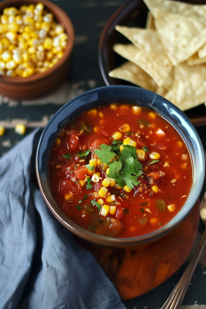 Mexican Tomato and Corn Soup