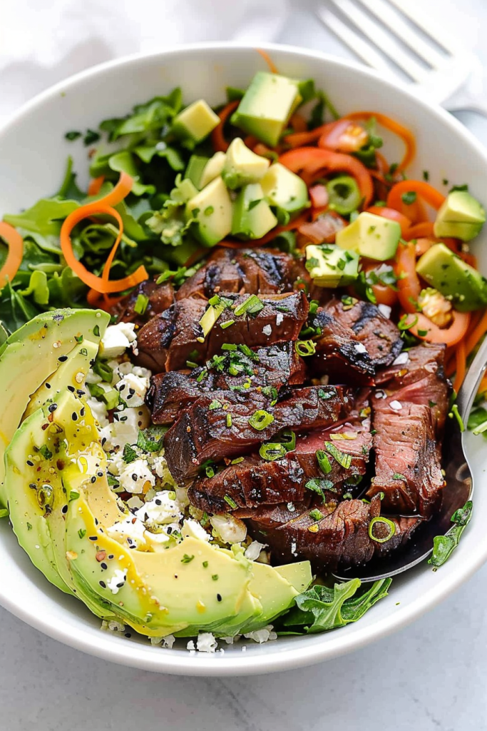 Steak and Avocado Salad Bowl