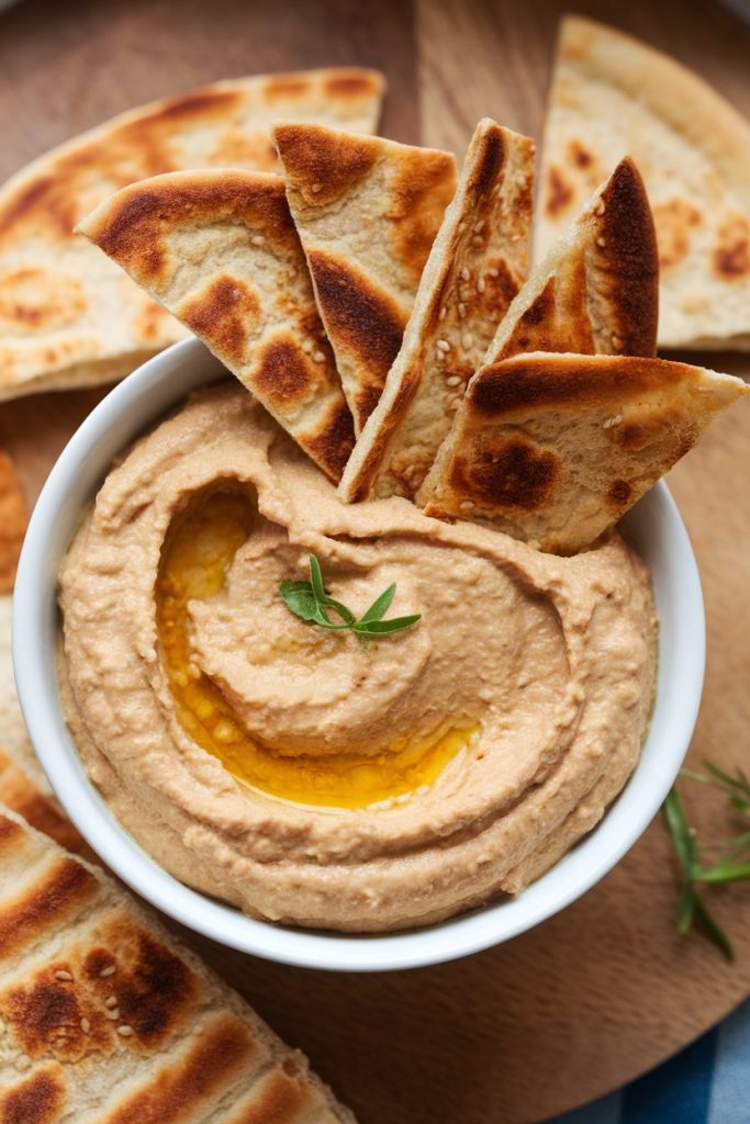 Hummus with Pita Strips