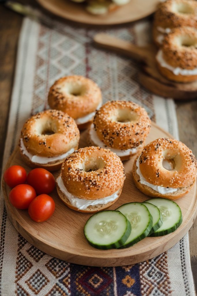 Mini Bagels with Cream Cheese