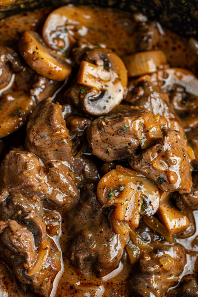Slow Cooker Beef Stroganoff