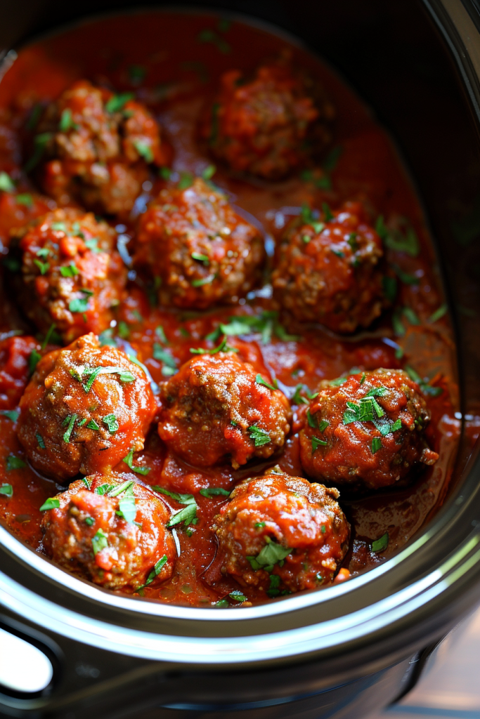  Crockpot Meatballs in Marinara Sauce