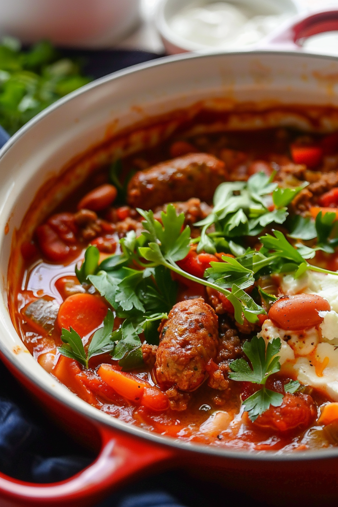 Spicy Sausage and Bean Stew