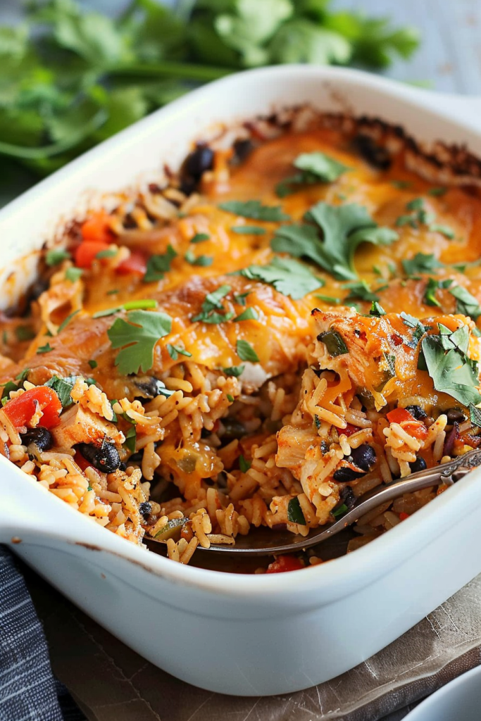 Southwest Chicken and Rice Casserole