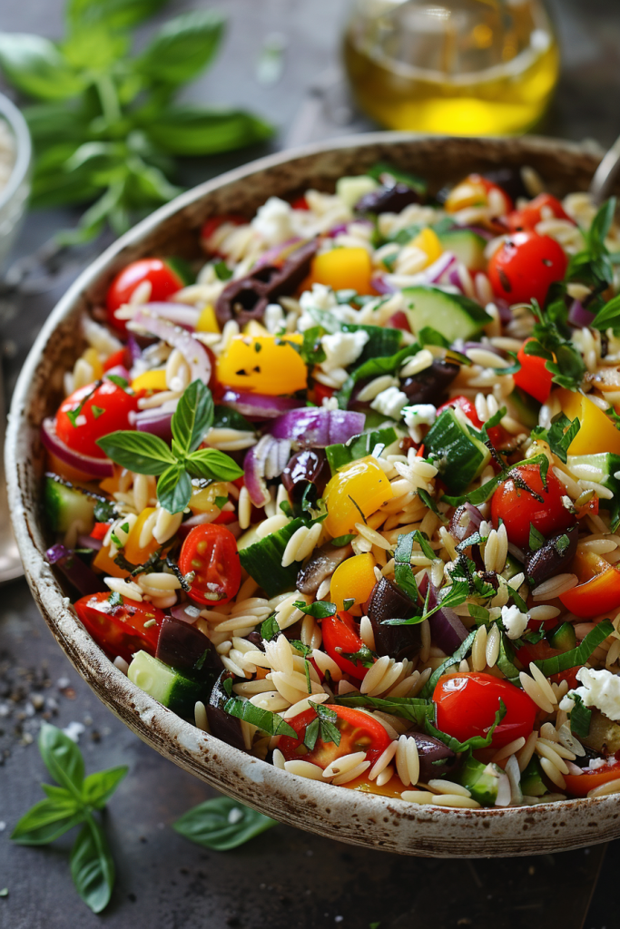 Mediterranean Salad with Orzo