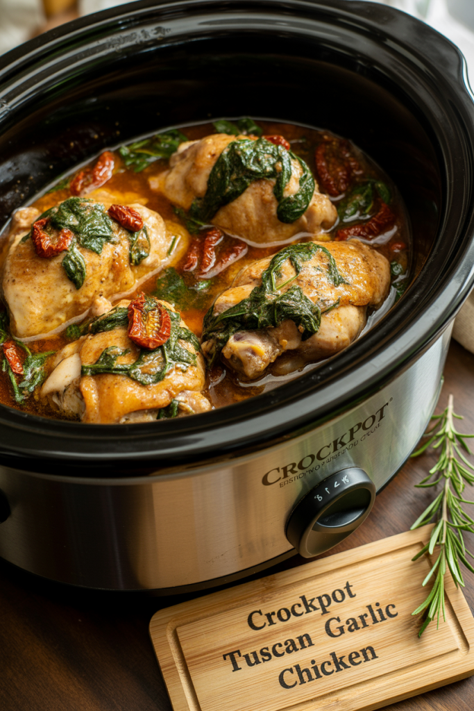 Crockpot Tuscan Garlic Chicken