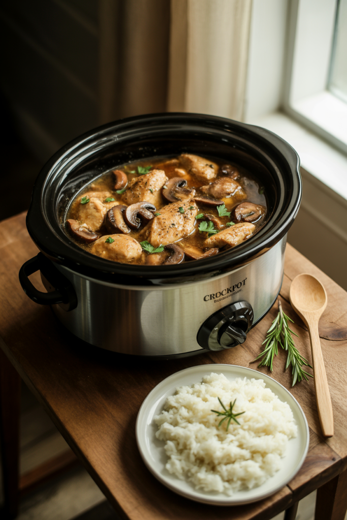 Crockpot Chicken and Mushrooms