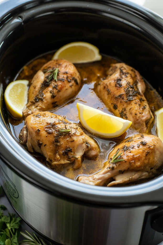 Crockpot Lemon Garlic Butter Chicken