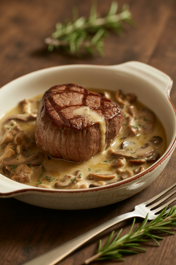 Fillet Mignon in Mushroom Sauce