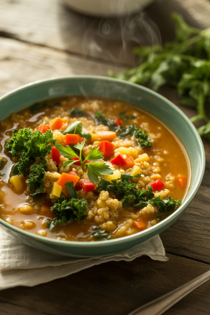 Quinoa Vegetable Soup With Kale