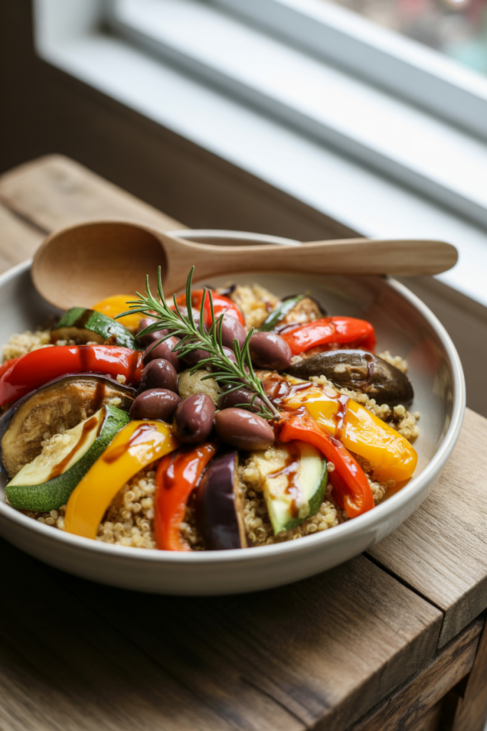 Quinoa and Mediterranean Roasted Vegetables