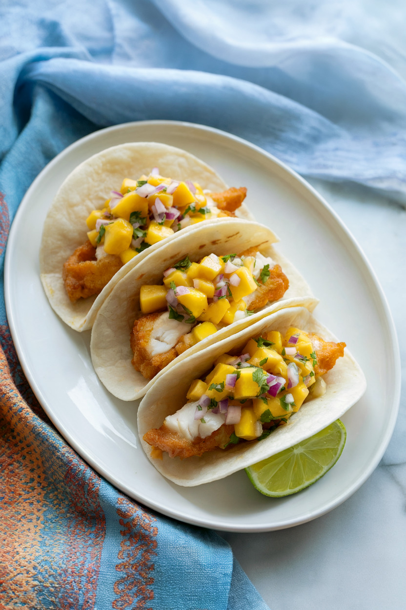 Mango Salsa Fish Tacos