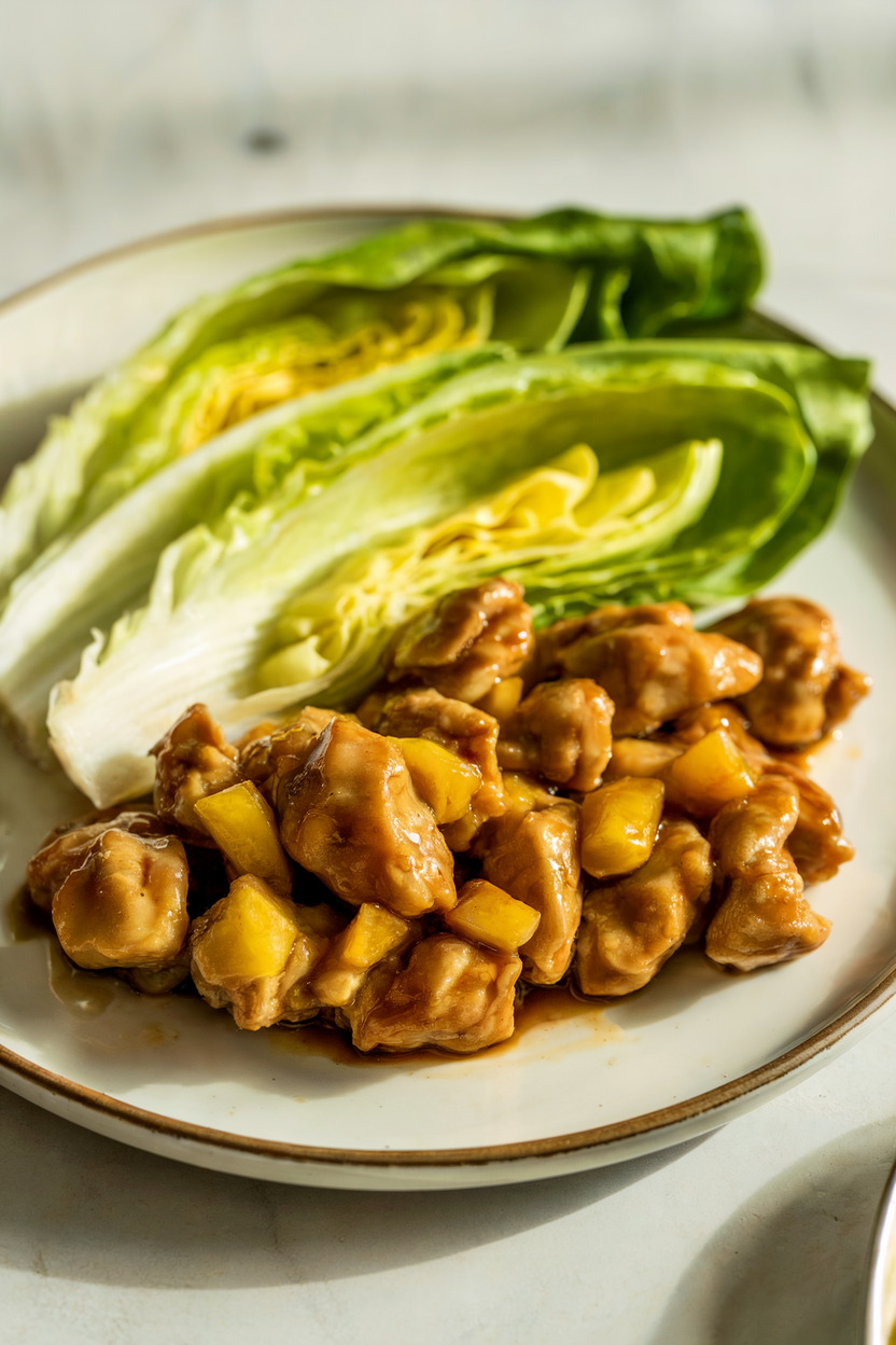 Pineapple Chicken Lettuce Wraps