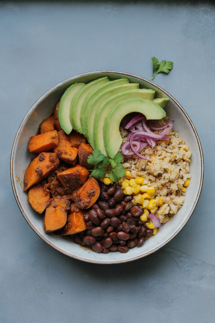 Sweet Potato & Black Bean Burrito Bowls