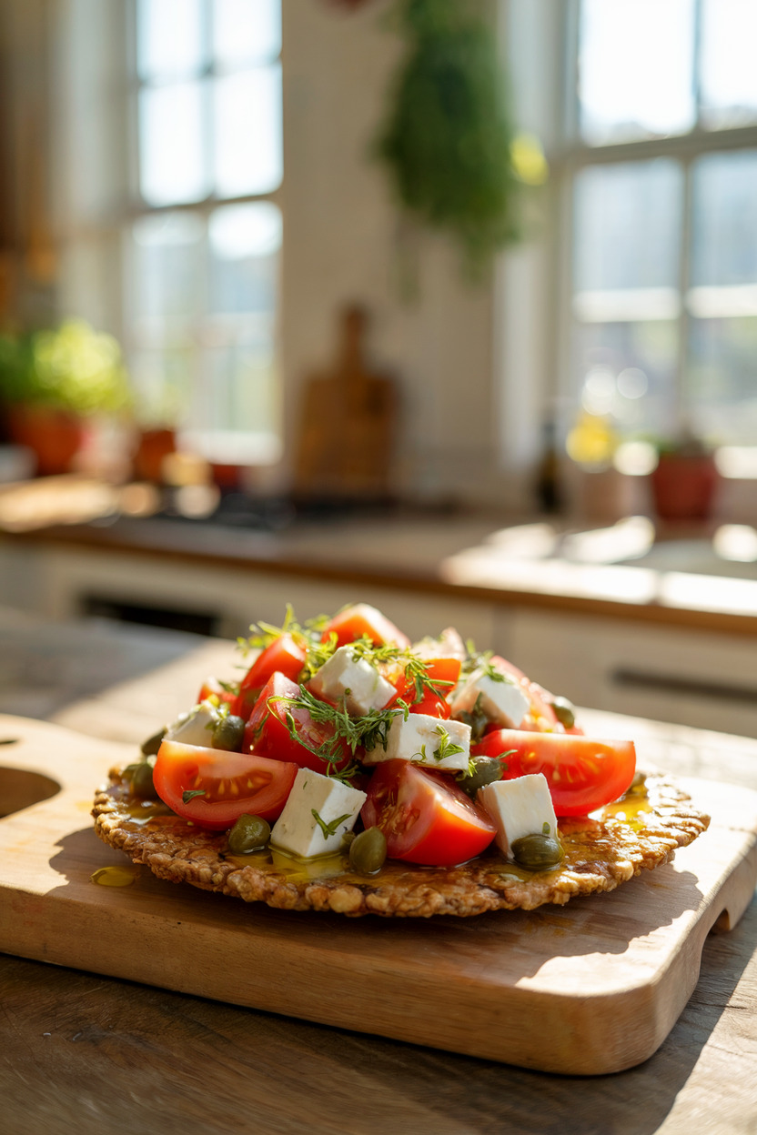 Cretan Dakos Salad Stack