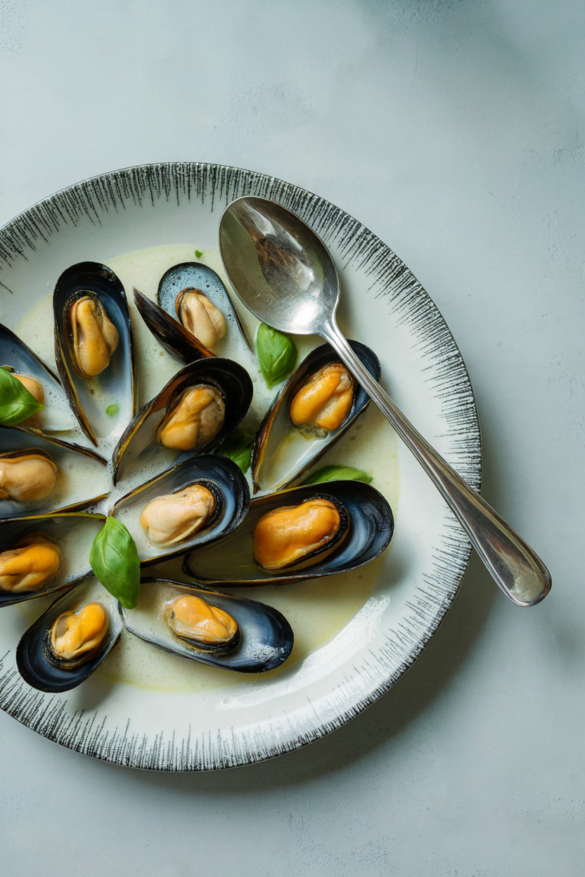 Thai Green Curry Mussel Soup