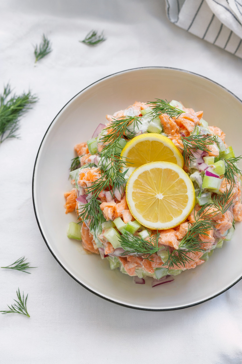 Greek Yogurt Dill Salmon Salad