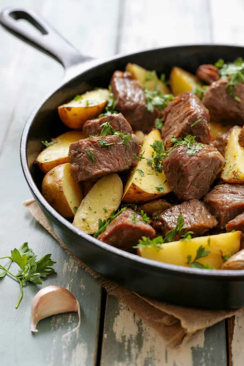 Garlic Butter Steak & Potato Bites