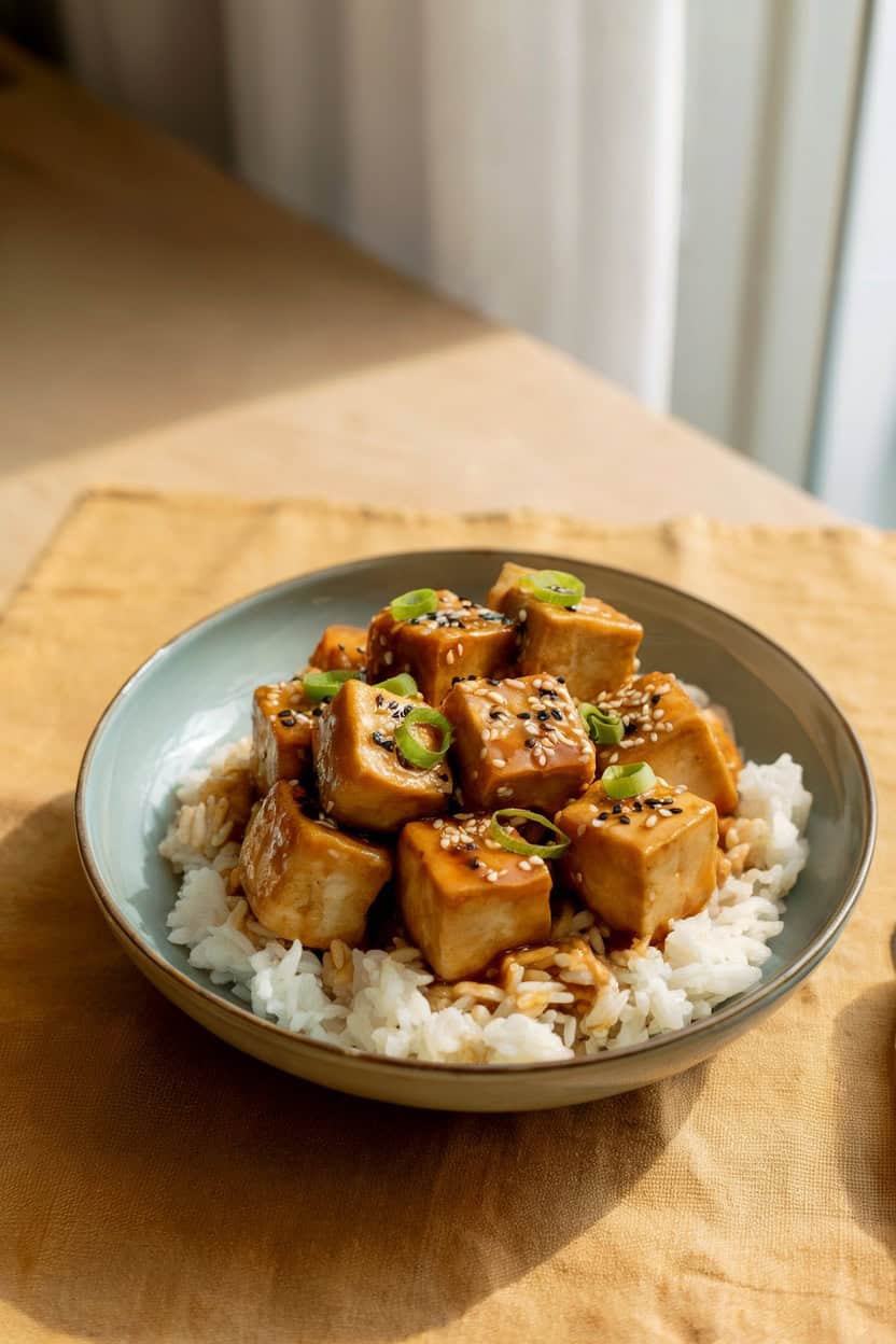 Honey Soy Tofu Cubes